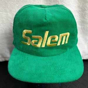 Salem Cigarettes Vintage Baseball Cap Hat Green Corduroy Adjustable Snapback